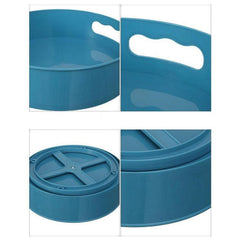 Close-up of kitchen organizer rotating tray