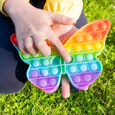 Fidget Toy Push Bubble Fidget Sensory Toy for Kids and Adults Fidget per Stress Reliever Sensory Fidget pers (Butterfly & Car Shape / 1 Pc)