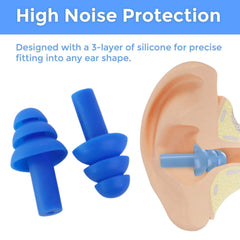 Pair of swimming ear plugs made of soft silicone