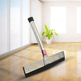 Heavy stainless steel kitchen wiper on a white background