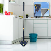 360 degree rotatable triangle cleaning mop with stainless steel handle