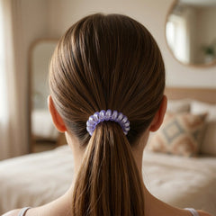 Soft Stretchable Glitter Spiral Coil Hair Bands Set 3 Pc