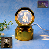 Bajrang Bali 3D Crystal Ball Night Light with LED Illumination
