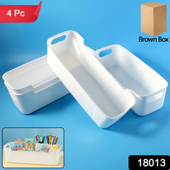 Stackable storage basket set for organizing drawers