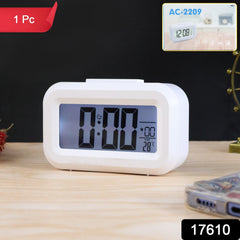 Smart LED Clock showing time and temperature