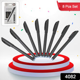 Black Gel Pen 8 Pcs set for School and Office