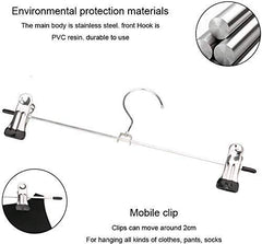 Adjustable anti-rust clip hanger with swivel hook