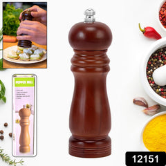 Close up of WoodGrind pepper mill wooden pepper grinder