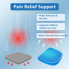 DeoDap Cushion Seat Flex Pillow, Orthopedic Seat Cushion Pad (Egg - scale and size reference