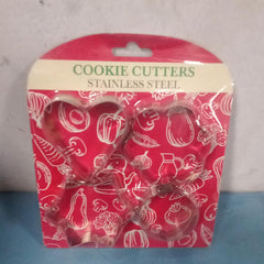 Stainless steel 4-piece cookie cutter set for baking
