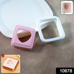 Heart Shape Sandwich Cutter in use