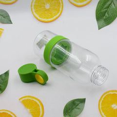 Citrus fruit infuser water bottle with fresh fruits
