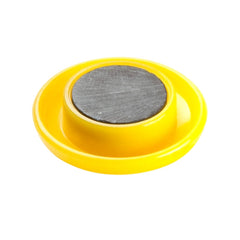 Side view of round magnetic buttons