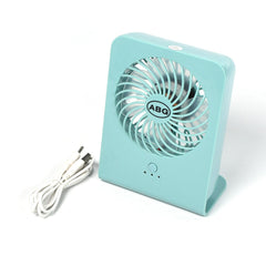 Close-up of desk fan blades