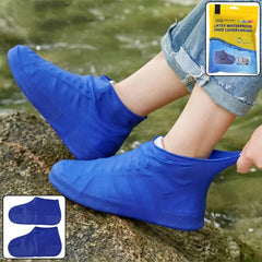 Silicone Waterproof Shoe Cover Reusable Non-Slip Rain Boot Protector (1 Pair Large)