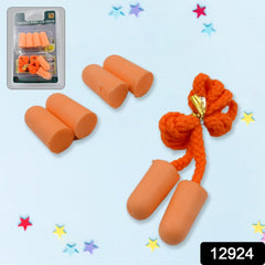 Close-up of soft foam earplugs