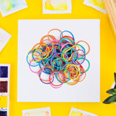 Multicolor strong reusable rubber bands bundle