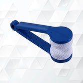 Mini microfiber eyeglass cleaner in action, cleaning lenses.