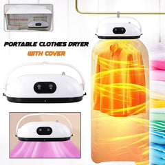 Portable clothes dryer with detachable cover