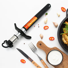 Stainless steel kitchen gas lighter side view