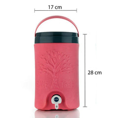 Bottom tap dispenser of insulated multicolored Water Rover jug
