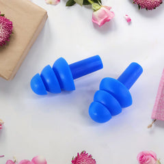 Reusable silicone ear plugs for swimming and water sports