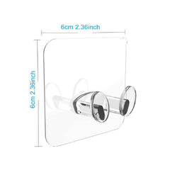 Multi-use wall hooks installed in bathroom for towels