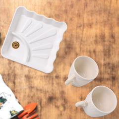 Tea cups with Sip & Serve platter