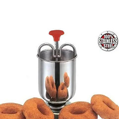 Full view of stainless steel vada maker tool