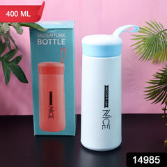 Plastic Vacuum Flask Bottle - (Color Blue / 1 Pc / 400ML)