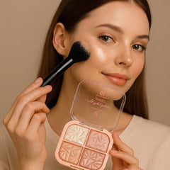Shimmer glow makeup face