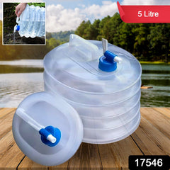 Close-up of tap valve on collapsible water container