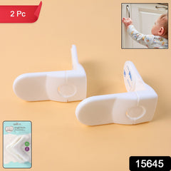 Close-up of Baby Safety Lock on Cabinet Door
