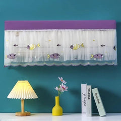 Foldable washable dustproof cover protecting indoor split AC unit
