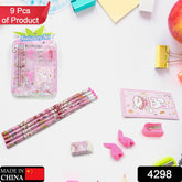 Complete kids' stationery set with diary and eraser