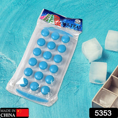 Flexible silicone round ice cube tray for easy release