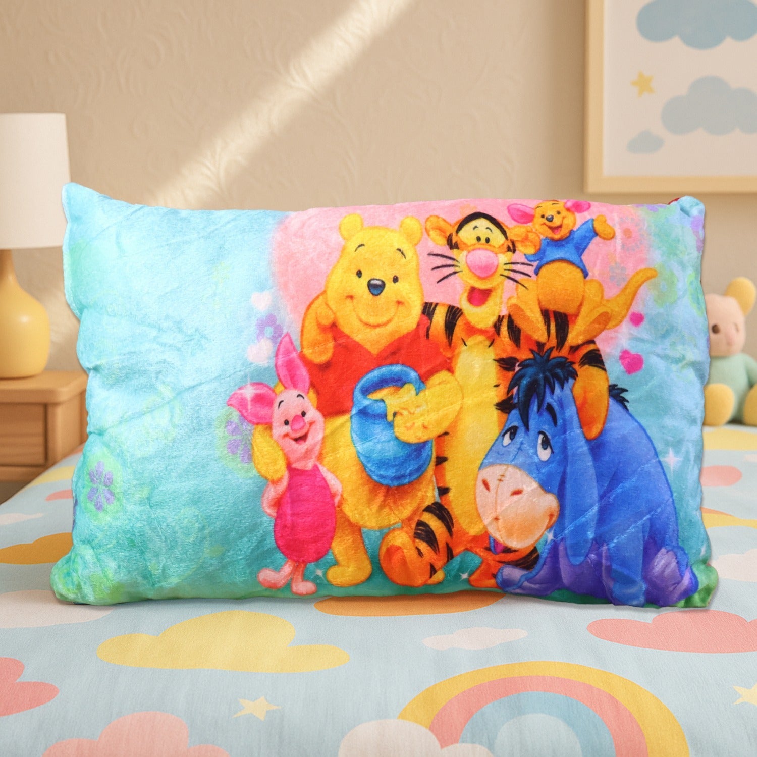Soft plush cartoon character kids pillow cushion