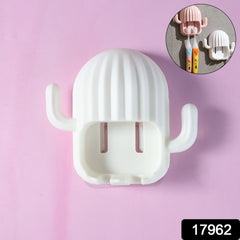 Bathroom storage holder for toothbrush and toothpaste