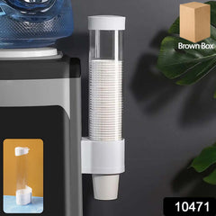 Transparent wall-mounted cup organizer