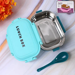 Insulated leakproof stainless steel lunch box with spoon and fork set