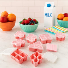 Multi Design Ice Mold Set with 8 unique silicone ice shapes