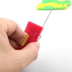Automatic Needle Threading Device in multicolor on white background