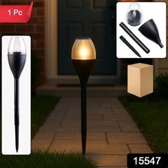 Solar Nova outdoor garden light glowing at night