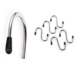 Durable S-shaped stainless steel hook, perfect for heavy items.