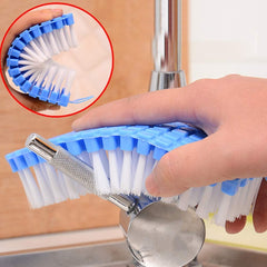 Cleaning brush with hanging hook for space saving