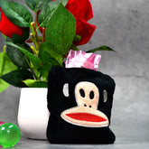 Mini hot water bag with fun emoji cover front view