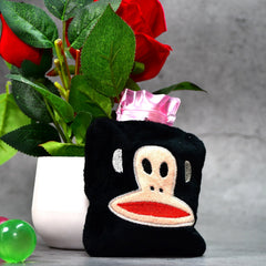 Mini hot water bag with fun emoji cover front view