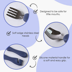 Child-friendly spoon and fork set