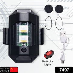 Side view of waterproof RGB LED strobe light with USB port