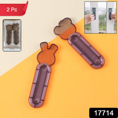 Door push pull handle attached to cabinet